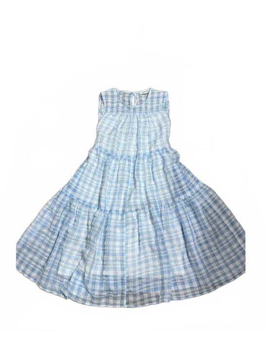 Calvin Klein Dresses & Skirts - Calvin Klein Blue White Plaid Seersucker Sleeveless Short Mini Dress Size Small